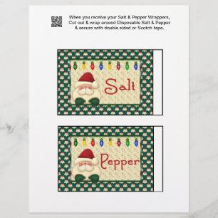 2 Weihnachtssalz & Pepper Shaker Wrappers Flyer
