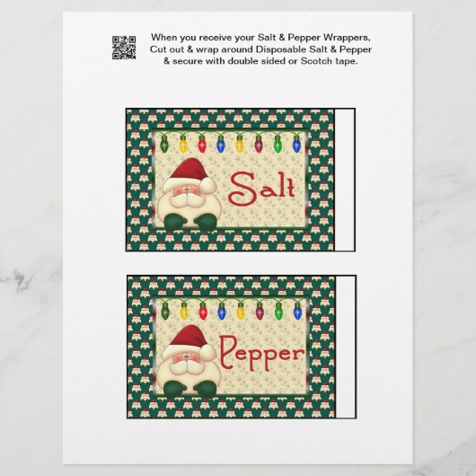 2 Weihnachtssalz & Pepper Shaker Wrappers Flyer (Vorne)