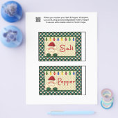 2 Weihnachtssalz & Pepper Shaker Wrappers Flyer (Einzeln)