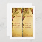 2 Weinberg Hochzeit Rett Datum Lesezeichen Ankündigungspostkarte (Vorne/Hinten)