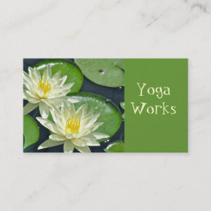 2 WEISSE LOTUS-BLOSSOME VISITENKARTE