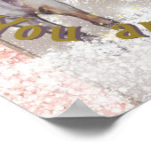 2 weiße Pferde im Sonnenlicht Poster (Ecke)