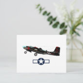 2. Weltkrieg: Amerikanische Flugzeuge Einladungspostkarte (Stehend Vorderseite)