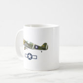 2. Weltkrieg: Amerikanische Flugzeuge Kaffeetasse (Vorderseite Links)