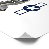 2. Weltkrieg: Amerikanische Flugzeuge Poster (Ecke)