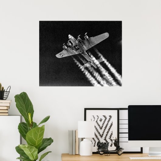 2. Weltkrieg B-17 im Flug Poster (Heimbüro)
