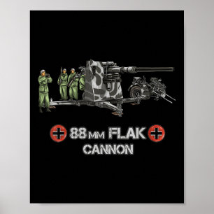 2. Weltkrieg: Deutsche 88mm Flak Anti Tank Anti Ai Poster