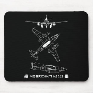 2. Weltkrieg: Deutsche Luftfahrzeuge Me 262 Kampff Mousepad
