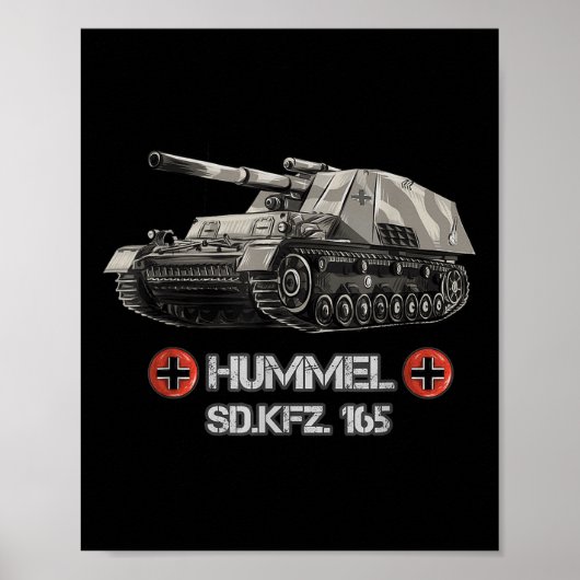 2. Weltkrieg: Deutsche, selbstfahrende Artillerie Poster (Vorne)
