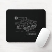 2. Weltkrieg Deutscher Tank Sturmtiger Blueprint Mousepad (Mit Mouse)