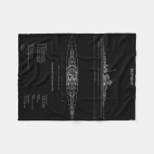 2. Weltkrieg Deutsches Bismarckschiff Modell WW2 S Fleecedecke (Vorderseite (Horizontal))