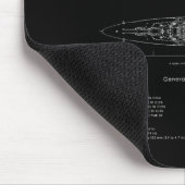 2. Weltkrieg Deutsches Bismarckschiff Modell WW2 S Mousepad (Ecke)