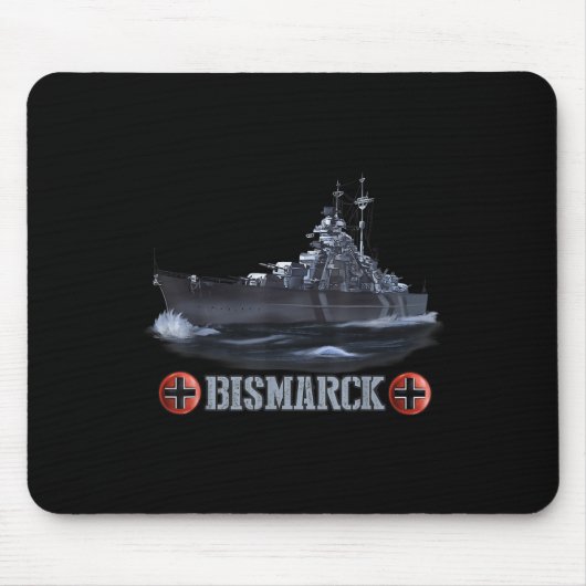2. Weltkrieg Deutsches Schlachtschiff Bismarck Mousepad (Vorne)