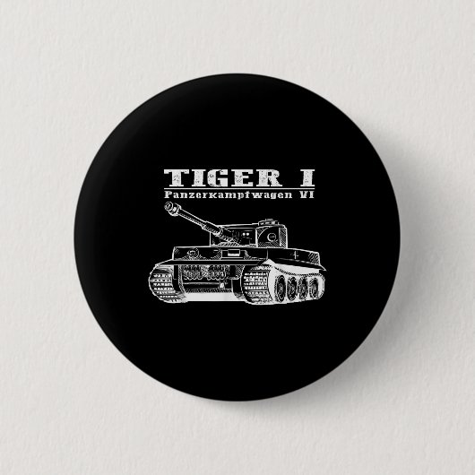 2. Weltkrieg ein deutscher Tank Tiger I A Panzerka Button (Vorderseite)