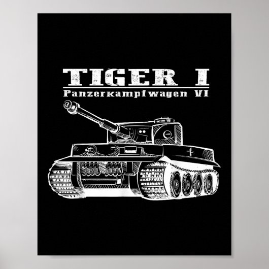 2. Weltkrieg ein deutscher Tank Tiger I A Panzerka Poster (Vorne)