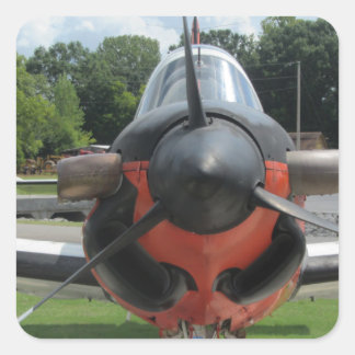 2. Weltkrieg US-Marine T-34 Mentor Trainer Quadratischer Aufkleber