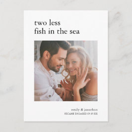 2 weniger Fische in Verlobung des Fotos Ankündigungspostkarte