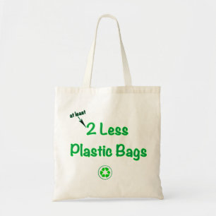 2 weniger Plastiktaschen Tragetasche