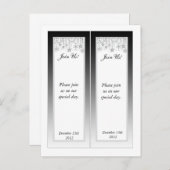 2 Winter Diamond Wedding Save the Date Lesezeichen Ankündigungspostkarte (Vorne/Hinten)