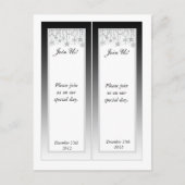 2 Winter Diamond Wedding Save the Date Lesezeichen Ankündigungspostkarte (Vorderseite)