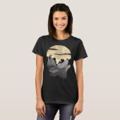 2 Wölfe heulen nachts den Mond T-Shirt (Vorne ganz)
