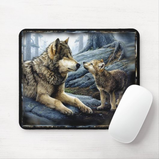 2 Wölfe Mousepad (Mit Mouse)