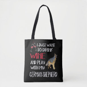 2 Woll einfach, Wein zu trinken und mit meinem Deu Tasche