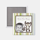 2"x2" Ankündigung Magnet Affen Zoo Tier (Vorderseite/Rückseite)