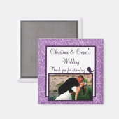 2"x2" Ankündigung Magnet Bird Swing Lila BG-Heu (Vorderseite/Rückseite)