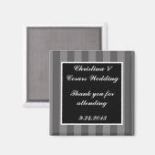 2"x2" Ankündigung Magnet Black Gray Blüh Stri (Vorderseite/Rückseite)