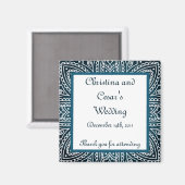 2"x2" Ankündigung Magnet Deep marokkanischer Blau (Vorderseite/Rückseite)