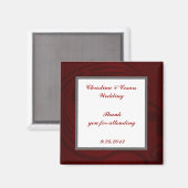 2"x2" Ankündigung Magnet Dunkle Maroon Grau Wirbel (Vorderseite/Rückseite)