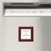 2"x2" Ankündigung Magnet Dunkle Maroon Grau Wirbel (In Situ (Geschirrspüler))