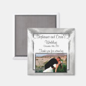2"x2" Ankündigung Magnet Gray Schneeflocken (Vorderseite/Rückseite)