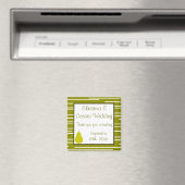 2"x2" Ankündigung Magnet Grüne Birne Fruchtstreife (In Situ (Geschirrspüler))