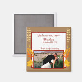 2"x2" Ankündigung Magnet Herbst Branch Blätter (Vorderseite/Rückseite)