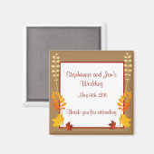 2"x2" Ankündigung Magnet Herbst Branch Blätter (Vorderseite/Rückseite)