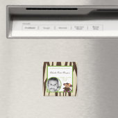 2"x2" Ankündigung Magnet Jacana Lila Tiere (In Situ (Geschirrspüler))