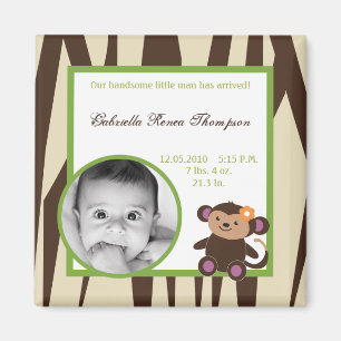 2"x2" Ankündigung Magnet Jacana Lila Tiere