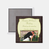 2"x2" Ankündigung Magnet Light/Olive Green Chande (Vorderseite/Rückseite)