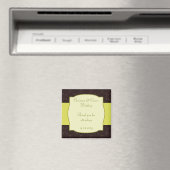 2"x2" Ankündigung Magnet Light/Olive Green Chande (In Situ (Geschirrspüler))