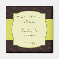 2"x2" Ankündigung Magnet Light/Olive Green Chande