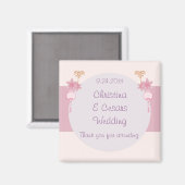 2"x2" Ankündigung Magnet Lila rosa Laterne/Flow (Vorderseite/Rückseite)