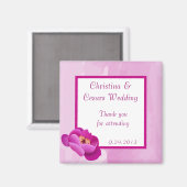 2"x2" Ankündigung Magnet Lila/rosa Peony Blume (Vorderseite/Rückseite)