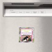 2"x2" Ankündigung Magnet Lime Green/Hot Pink Flow (In Situ (Geschirrspüler))