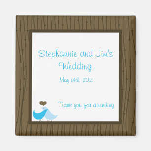 2"x2" Ankündigung Magnet Love Birds