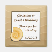 2"x2" Ankündigung Magnet Muscheln am Sandy Beach (Vorne)