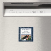 2"x2" Ankündigung Magnet Navy Blauer Lüftungsstrom (In Situ (Geschirrspüler))
