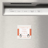 2"x2" Ankündigung Magnet Pinguin Liebe/Herz (In Situ (Geschirrspüler))