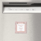 2"x2"-Ankündigung Magnet Pink/Braune Liebe B (In Situ (Geschirrspüler))